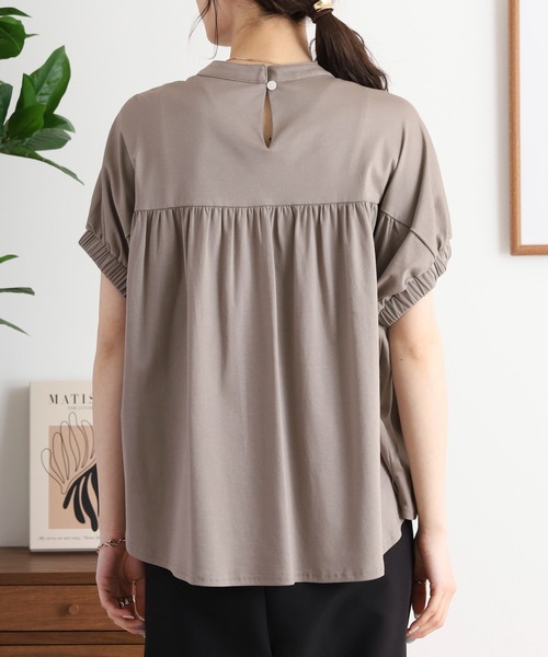 tシャツ EGLANTINE スモッキング立体刺繍カットソー レディース セール】EGLANTINE スモッキング立体刺繍カットソー（Tシャツ