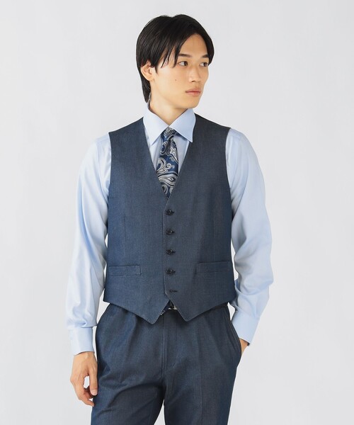 BEAMS HEART（ビームスハート）の「ストレッチデニム ドレスジレ 25AW（セットアップ対応）（ベスト・メンズ・インディゴブルー/ブルー系その他3・SMALL/MEDIUM/LARGE/X-LARGE）」の2枚目の写真