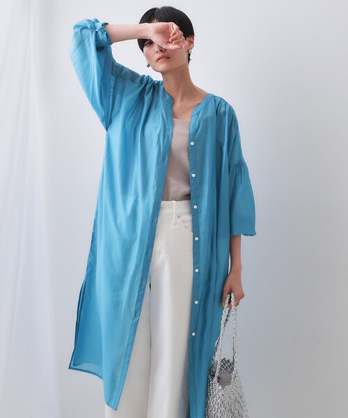 No.323＊ワンピース8点まとめ売り＊新品2点＊オペークドットクリップ他 セール】シアーシャツワンピース【洗濯機洗い可】（ワンピース