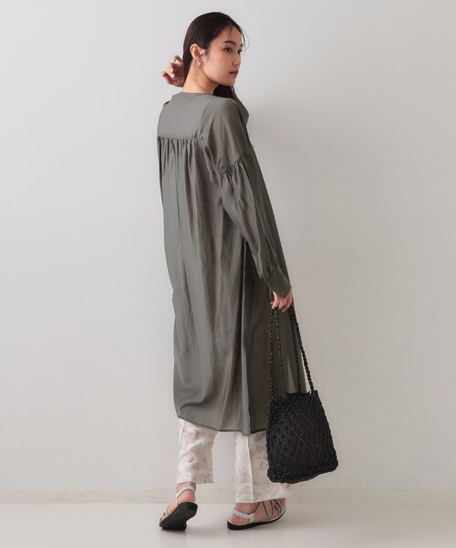 No.323＊ワンピース8点まとめ売り＊新品2点＊オペークドットクリップ他 セール】シアーシャツワンピース【洗濯機洗い可】（ワンピース