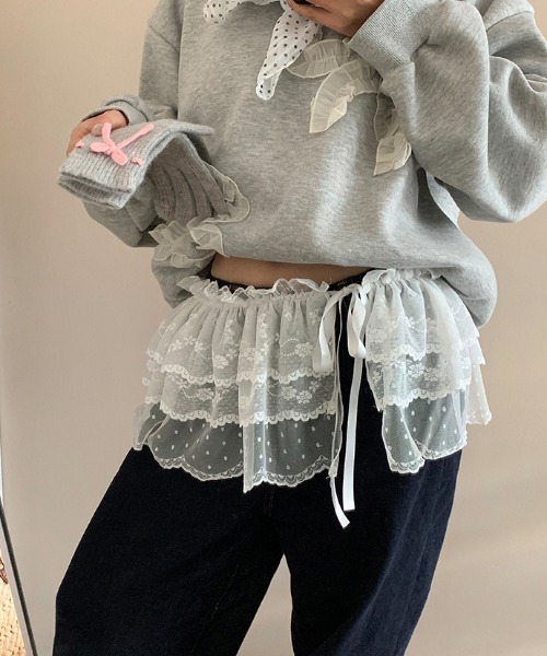 WEGO(ウィゴー)の「WEGO/ウエストレイヤーボリュームレースフリルスカート(スカート・レディース・その他2/その他1・FREE)」の6枚目の写真