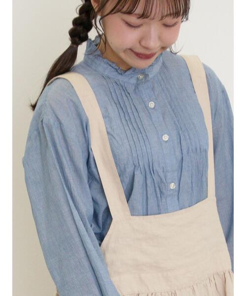 Samansa Mos2（サマンサ モスモス）の「柄アソートフリルピンタックブラウス（シャツ/ブラウス・レディース・グレー/ブルー/ブラック/レッド・F）」の16枚目の写真