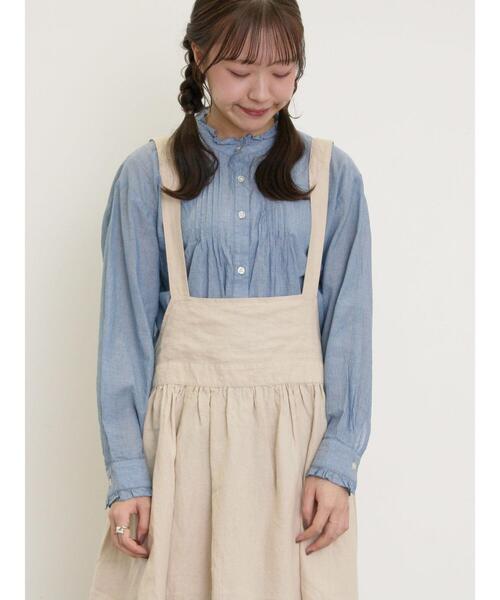 Samansa Mos2（サマンサ モスモス）の「柄アソートフリルピンタックブラウス（シャツ/ブラウス・レディース・グレー/ブルー/ブラック/レッド・F）」の8枚目の写真