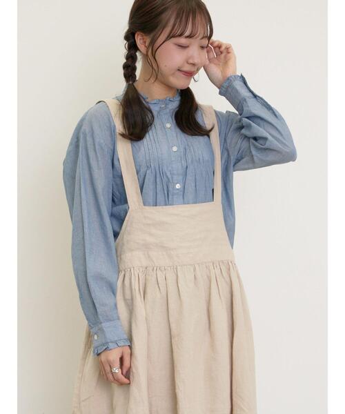 Samansa Mos2（サマンサ モスモス）の「柄アソートフリルピンタックブラウス（シャツ/ブラウス・レディース・グレー/ブルー/ブラック/レッド・F）」の9枚目の写真