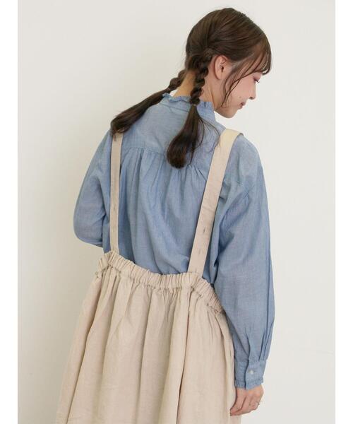 Samansa Mos2（サマンサ モスモス）の「柄アソートフリルピンタックブラウス（シャツ/ブラウス・レディース・グレー/ブルー/ブラック/レッド・F）」の10枚目の写真