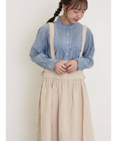 Samansa Mos2（サマンサ モスモス）の「柄アソートフリルピンタックブラウス（シャツ/ブラウス・レディース・グレー/ブルー/ブラック/レッド・F）」の11枚目の写真