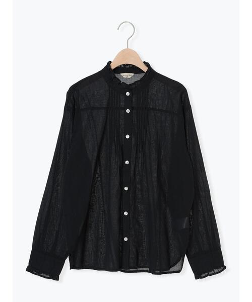 Samansa Mos2（サマンサ モスモス）の「柄アソートフリルピンタックブラウス（シャツ/ブラウス・レディース・グレー/ブルー/ブラック/レッド・F）」の17枚目の写真