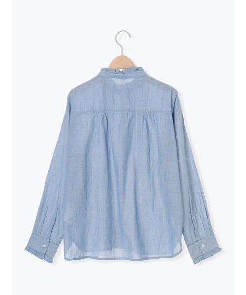 Samansa Mos2（サマンサ モスモス）の「柄アソートフリルピンタックブラウス（シャツ/ブラウス・レディース・グレー/ブルー/ブラック/レッド・F）」の19枚目の写真