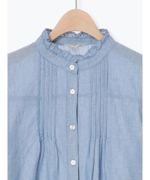 Samansa Mos2（サマンサ モスモス）の「柄アソートフリルピンタックブラウス（シャツ/ブラウス・レディース・グレー/ブルー/ブラック/レッド・F）」の21枚目の写真