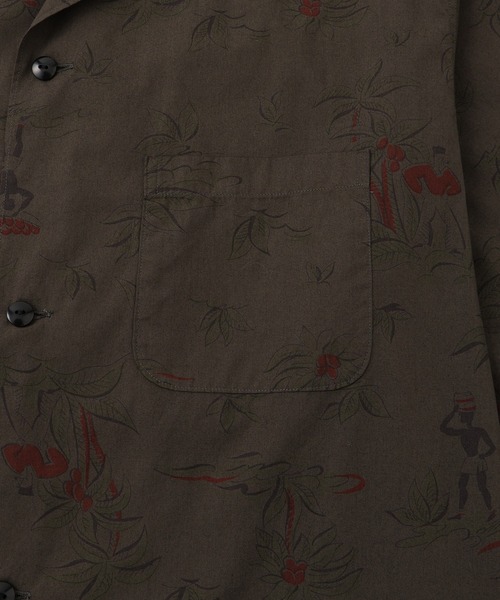 WILD LIFE TAILOR Adam et Rope'(ワイルドテーラーアダムエロペ )の「【WILD LIFE TAILOR】ダークカラー ショートスリーブ アロハシャツ(シャツ/ブラウス・メンズ・ブラック系その他3/ブラック系その他2・M/L)」の4枚目の写真