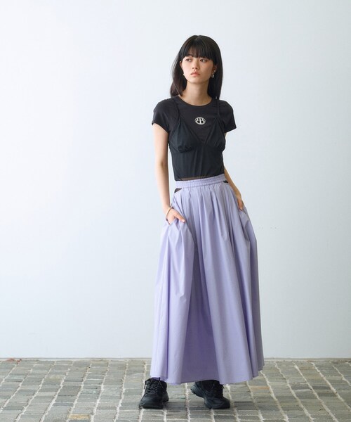 CODE A(コードエー)の「Organic Basics|Mesh cami(タンクトップ・レディース・サンドベージュ/パープル/ブラック・00)」の7枚目の写真