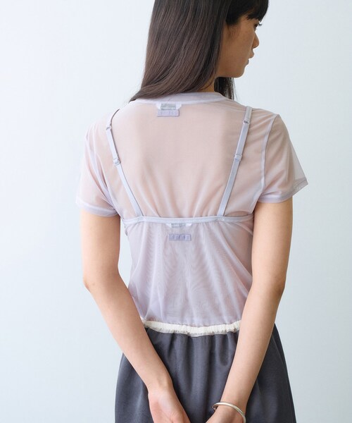 CODE A(コードエー)の「Organic Basics|Mesh cami(タンクトップ・レディース・サンドベージュ/パープル/ブラック・00)」の11枚目の写真