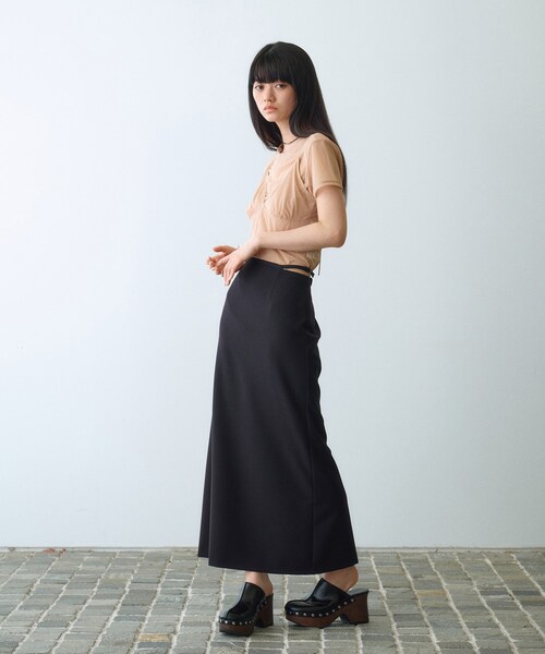 CODE A(コードエー)の「Organic Basics|Mesh cami(タンクトップ・レディース・サンドベージュ/パープル/ブラック・00)」の4枚目の写真