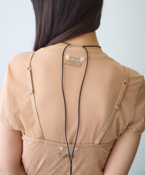 CODE A(コードエー)の「Organic Basics|Mesh cami(タンクトップ・レディース・サンドベージュ/パープル/ブラック・00)」の6枚目の写真
