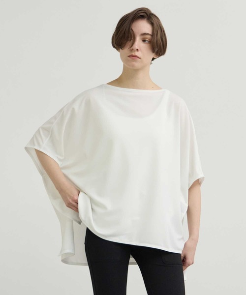 COGTHEBIGSMOKE(コグザビッグスモーク)の「【COGTHEBIGSMOKE/コグザビッグスモーク】別注 BETTY TOP/ストレッチジャージートップス(Tシャツ/カットソー・レディース・ブラウン/ブラック/オフホワイト・1)」の22枚目の写真