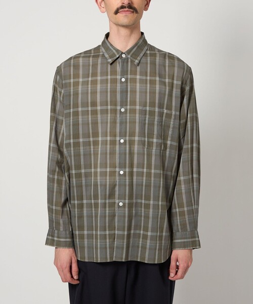 ＜Steven Alan＞ シアー マドラスチェック レギュラーカラー シャツ STEVEN ALAN シャツ 「Steven Alan」 シアー マドラスチェック