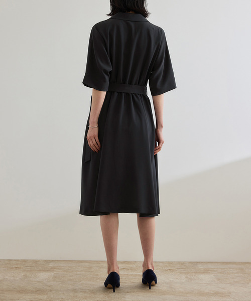 ROPE'(ロペ)の「【洗える】サファリシャツワンピース(ワンピース・レディース・ネイビー/ベージュ・38/36)」の14枚目の写真