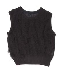 Per sist ence | フリンジニットノースリーブトップス(Tシャツ/カットソー)