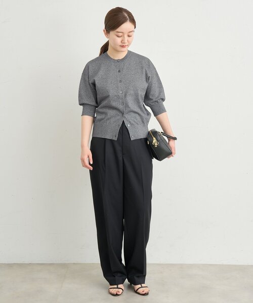 IENA（イエナ）の「《追加》LEVITAクルーカーディガン（カーディガン/ボレロ・レディース・レッド/ベージュ/シルバー・FREE）」の15枚目の写真