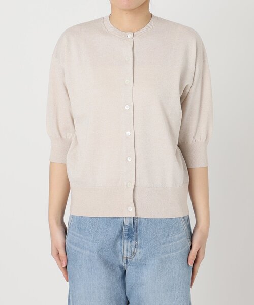 IENA（イエナ）の「《追加》LEVITAクルーカーディガン（カーディガン/ボレロ・レディース・レッド/ベージュ/シルバー・FREE）」の14枚目の写真