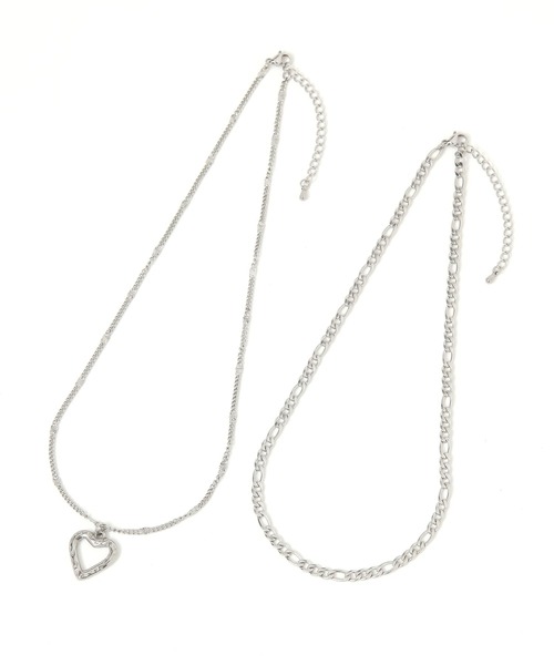 Heather（ヘザー）の「ステンレスハートモチーフネックレス　493531（ネックレス・レディース・シルバー・ONE SIZE）」の5枚目の写真