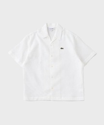 【LACOSTE / ラコステ】ワッフルニットオープンカラーシャツ