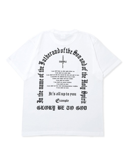 EXAMPLE（エグザンプル）の「EXAMPLE CROSS SOUVENIR S/S TEE（Tシャツ/カットソー・メンズ・ネイビー系/ホワイト/チャコール/ブラック系その他・XXL/M/XL/L）」の3枚目の写真