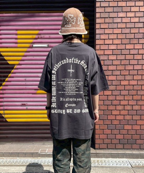 EXAMPLE（エグザンプル）の「EXAMPLE CROSS SOUVENIR S/S TEE（Tシャツ/カットソー・メンズ・ネイビー系/ホワイト/チャコール/ブラック系その他・XXL/M/XL/L）」の10枚目の写真
