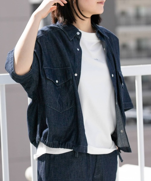 別注』Wrangler×EKAL ライトデニムワークシャツ（シャツ
