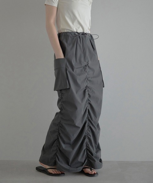 MINERTE】【撥水・接触冷感・UVカット】drawstring gathered