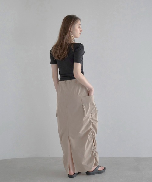 MINERTE】【撥水・接触冷感・UVカット】drawstring gathered