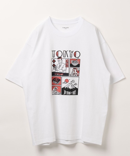 GLOBAL WORK(グローバルワーク)の「スーベニアTシャツ2/半袖/495830(Tシャツ/カットソー・メンズ・ホワイト系その他2/ホワイト系その他/ブラック系9/ブラック系その他/ホワイト系その他5/ホワイト系その他6/ホワイト系その他7/ホワイト系その他4/ホワイト系その他3・LARGE/MEDIUM/X-LARGE/SMALL)」の2枚目の写真