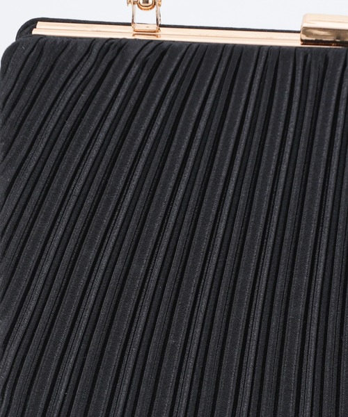 haremode（ハレモード）の「オルガンプリーツパーティバッグ（クラッチバッグ・レディース・ベージュ/シルバー/ブラック・FREE）」の8枚目の写真