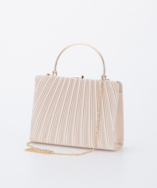 haremode（ハレモード）の「オルガンプリーツパーティバッグ（クラッチバッグ・レディース・ベージュ/シルバー/ブラック・FREE）」の13枚目の写真