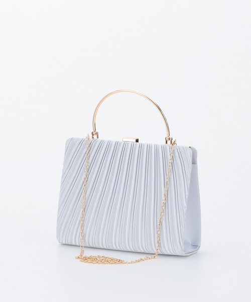 haremode（ハレモード）の「オルガンプリーツパーティバッグ（クラッチバッグ・レディース・ベージュ/シルバー/ブラック・FREE）」の20枚目の写真