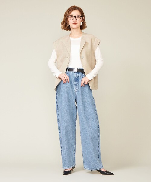 【別注】upperhights for conte タックデニムパンツ UN 別注】＜upper hights for conte＞タックデニムパンツ UN