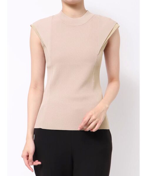 LAGUNAMOON（ラグナムーン）の「【追加生産/新色追加】カバースリーブシアーニットプルオーバー（ニット/セーター・レディース・ブラック/グレー/ホワイト/グリーン/ピンク・FREE）」の5枚目の写真