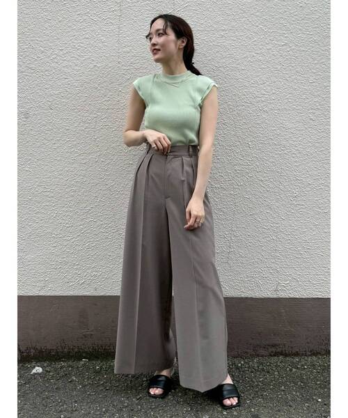 LAGUNAMOON（ラグナムーン）の「【追加生産/新色追加】カバースリーブシアーニットプルオーバー（ニット/セーター・レディース・ブラック/グレー/ホワイト/グリーン/ピンク・FREE）」の11枚目の写真