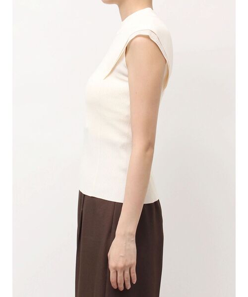 LAGUNAMOON（ラグナムーン）の「【追加生産/新色追加】カバースリーブシアーニットプルオーバー（ニット/セーター・レディース・ブラック/グレー/ホワイト/グリーン/ピンク・FREE）」の16枚目の写真