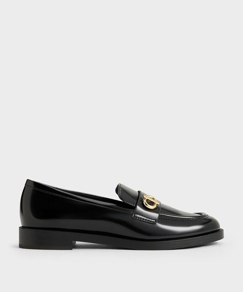 CHARLES & KEITH（チャールズ & キース）の「Marley マーリー メタリックアクセントローファー（ローファー・レディース・ブラック系その他7/ライトブラウン・22.5cm/25cm/24.5cm/23.5cm/23cm/25.5cm）」の2枚目の写真