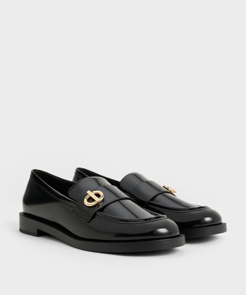 CHARLES & KEITH（チャールズ & キース）の「Marley マーリー メタリックアクセントローファー（ローファー・レディース・ブラック系その他7/ライトブラウン・22.5cm/25cm/24.5cm/23.5cm/23cm/25.5cm）」の4枚目の写真