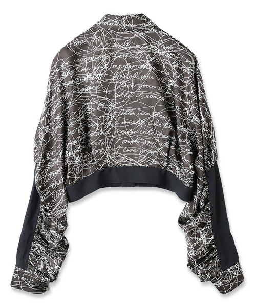 mintdesigns（ミントデザインズ）の「INK LETTER BLOUSON（シャツ/ブラウス・レディース・ベージュ/ブラック・ONESIZE）」の11枚目の写真