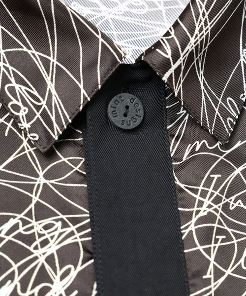 mintdesigns（ミントデザインズ）の「INK LETTER BLOUSON（シャツ/ブラウス・レディース・ベージュ/ブラック・ONESIZE）」の18枚目の写真