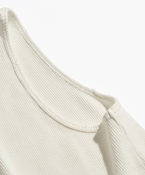 WETTEMPT(ウィテンプト)の「DAMAGED WAFFLE TANK / ダメージワッフルタンク(タンクトップ・メンズ・オフホワイト/ブラック・MEDIUM/LARGE)」の15枚目の写真