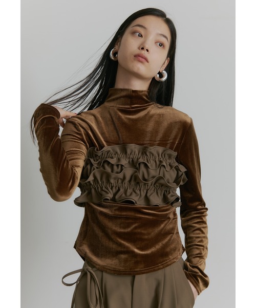 tiit tokyo フリルブラウンビスチェ tiit tokyo フリルブラウンビスチェ 【公式通販】
