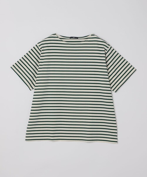 SHIPS(シップス)の「SHIPS: ショートスリーブ ボーダー バスク シャツ(Tシャツ/カットソー・メンズ・チャコールグレー/オフホワイト/レッド/グリーン/ネイビー・MEDIUM/X-LARGE/SMALL/LARGE)」の4枚目の写真