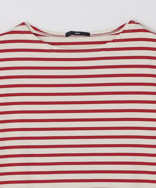 SHIPS(シップス)の「SHIPS: ショートスリーブ ボーダー バスク シャツ(Tシャツ/カットソー・メンズ・チャコールグレー/オフホワイト/レッド/グリーン/ネイビー・MEDIUM/X-LARGE/SMALL/LARGE)」の8枚目の写真