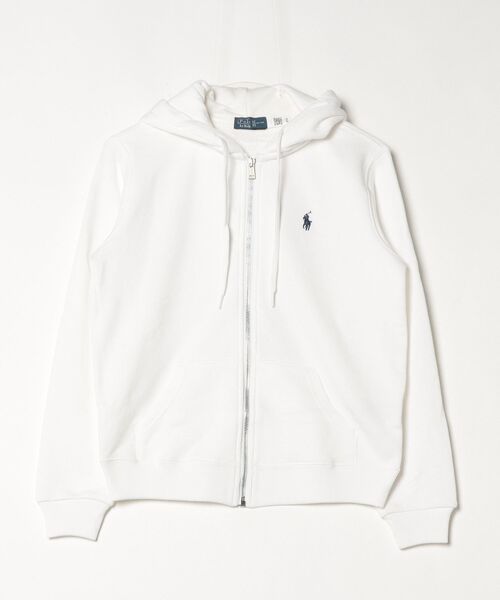 POLO RALPH LAUREN(ポロ ラルフ ローレン)の「コットン フリース フルジップ フーディ(パーカー・レディース・ホワイト・S/M/L/XL/XS)」の3枚目の写真