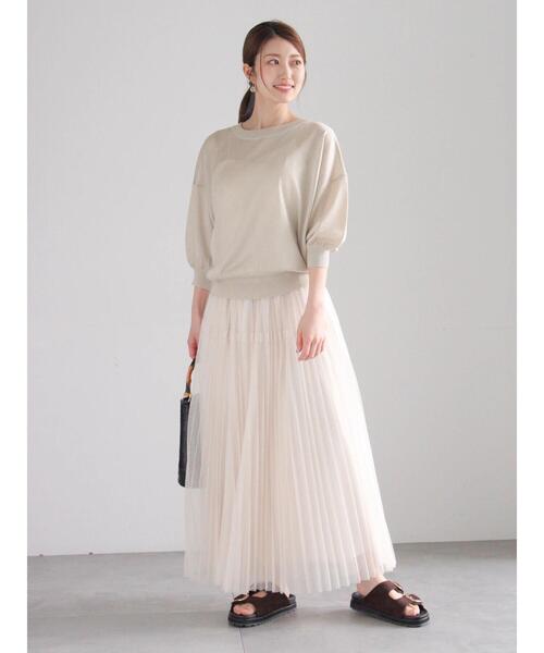 Te chichi(テチチ)の「レースプリーツロングスカート(スカート・レディース・ブラック/オフホワイト・F)」の3枚目の写真