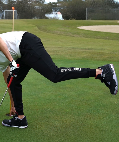 DIVINER GOLF】裾ロゴジョガーパンツ ゴルフウェア メンズ ストレッチ
